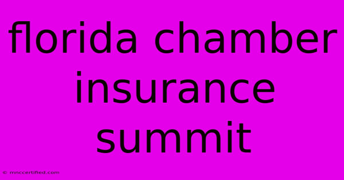 Florida Chamber Insurance Summit