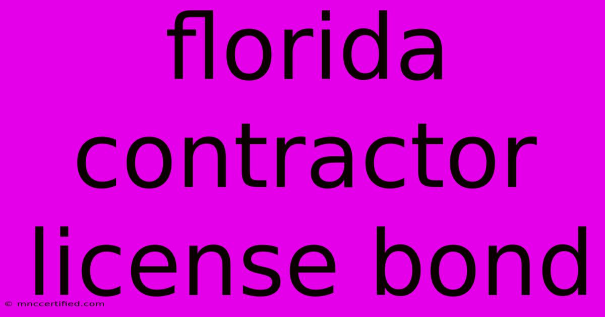 Florida Contractor License Bond