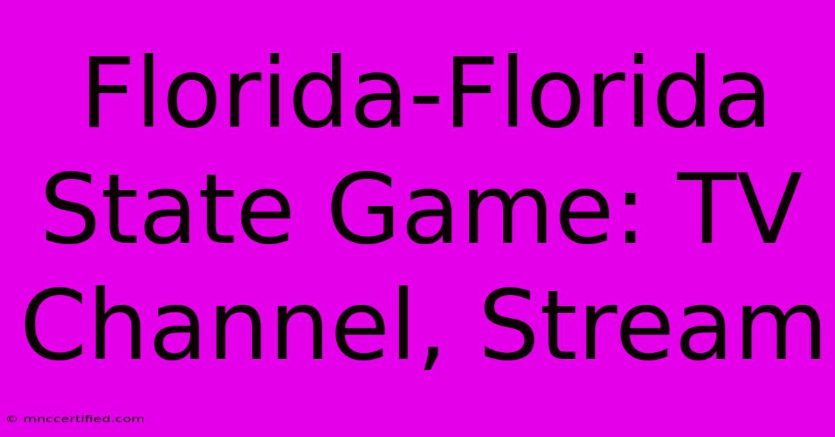 Florida-Florida State Game: TV Channel, Stream