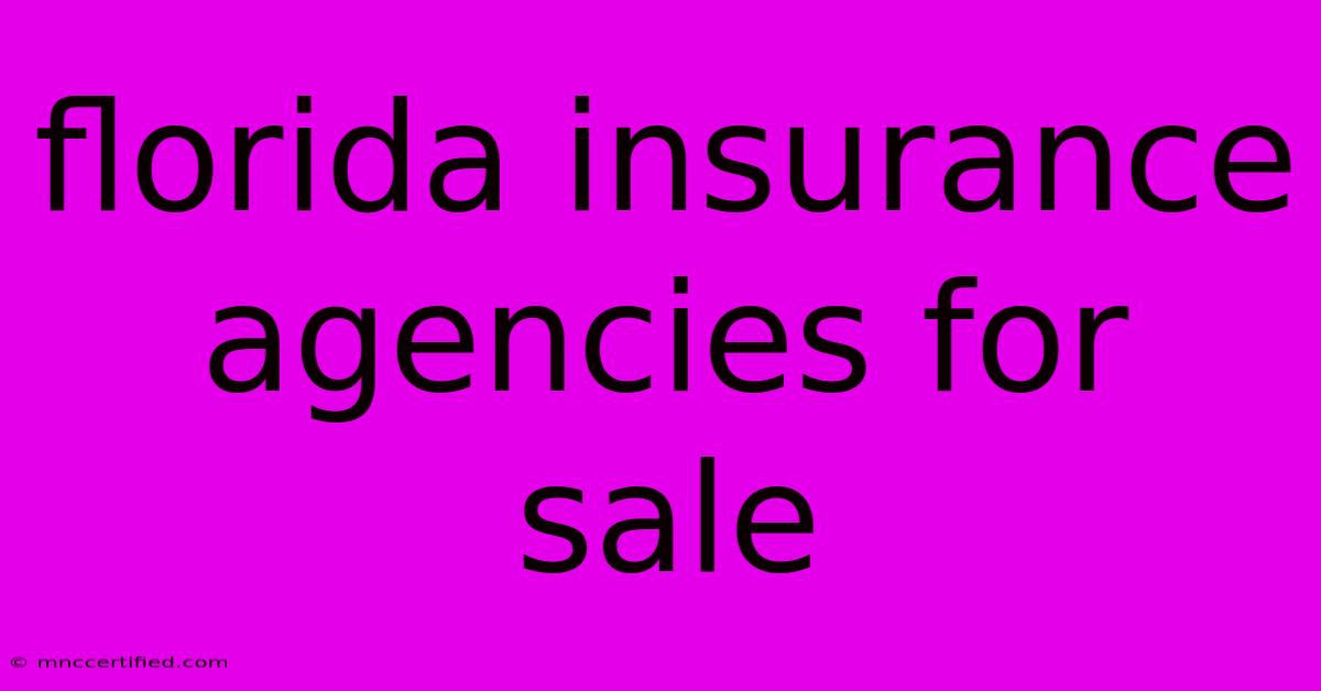 Florida Insurance Agencies For Sale