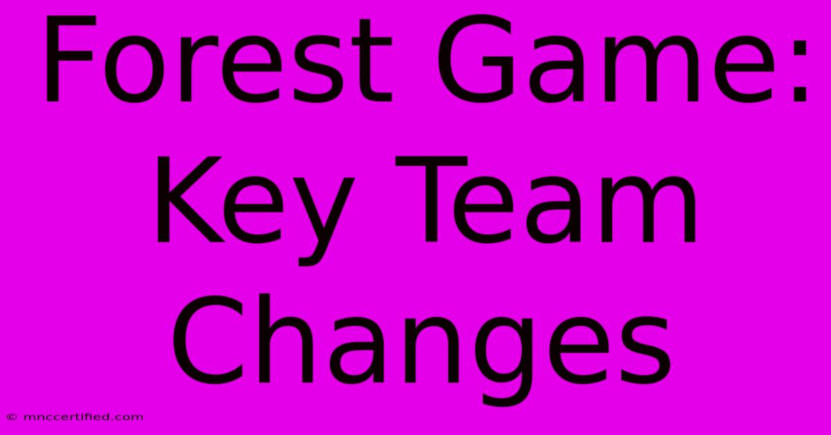 Forest Game: Key Team Changes