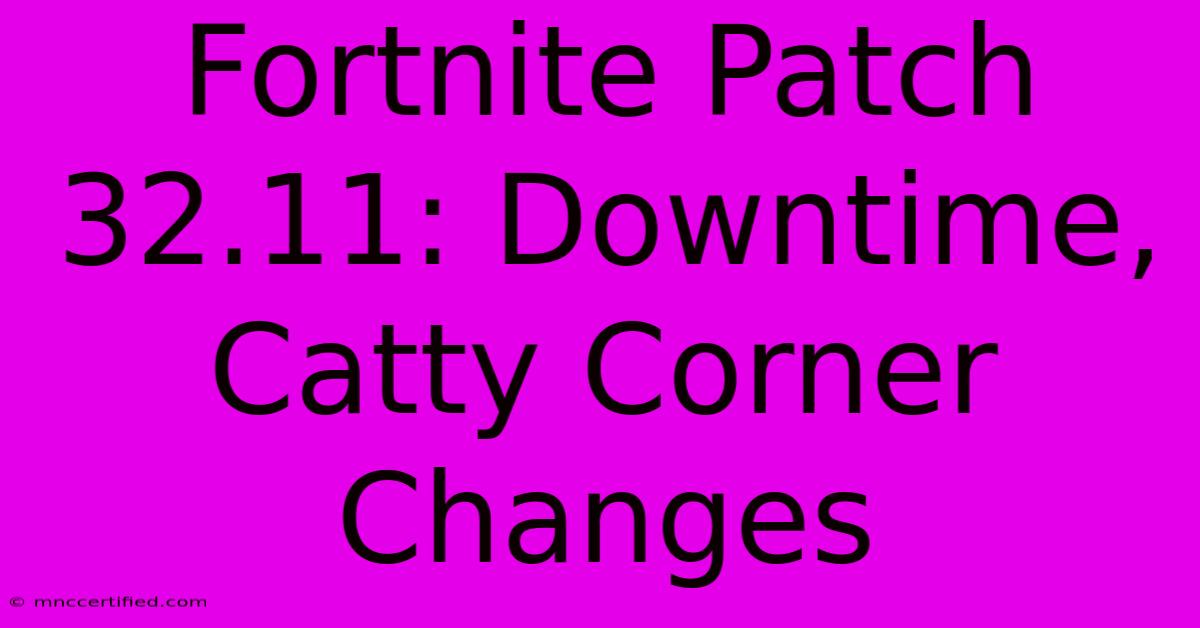 Fortnite Patch 32.11: Downtime, Catty Corner Changes