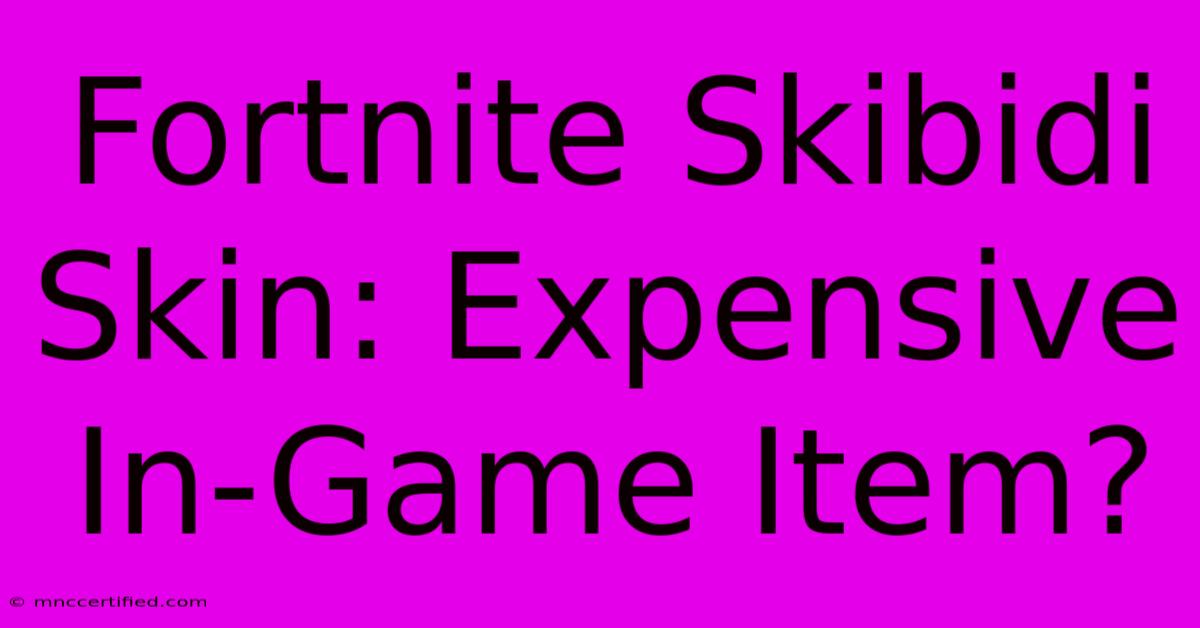 Fortnite Skibidi Skin: Expensive In-Game Item?