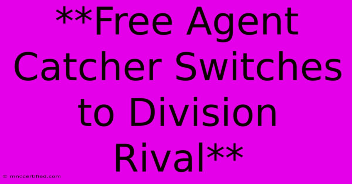 **Free Agent Catcher Switches To Division Rival** 