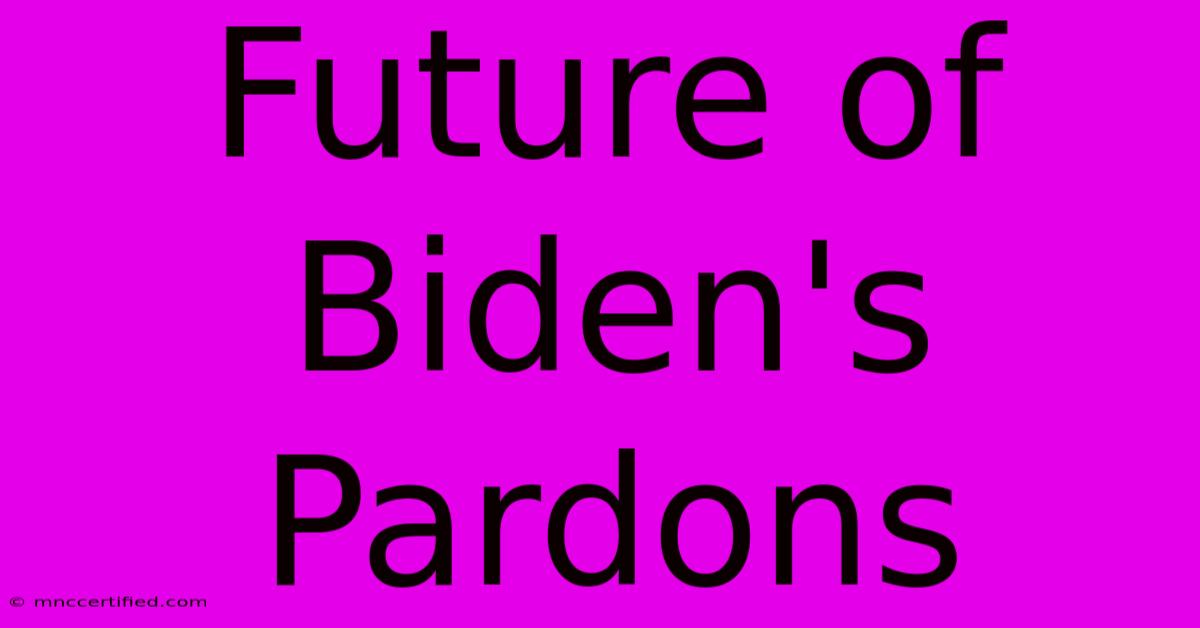 Future Of Biden's Pardons