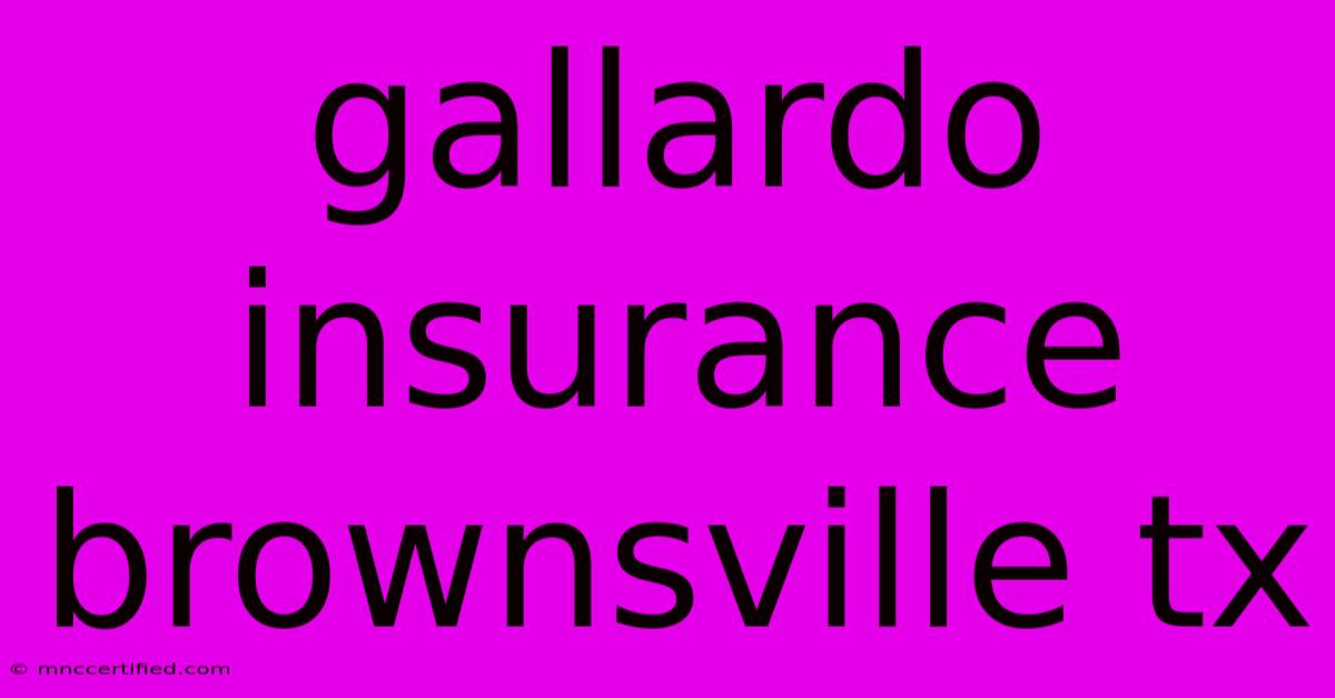 Gallardo Insurance Brownsville Tx