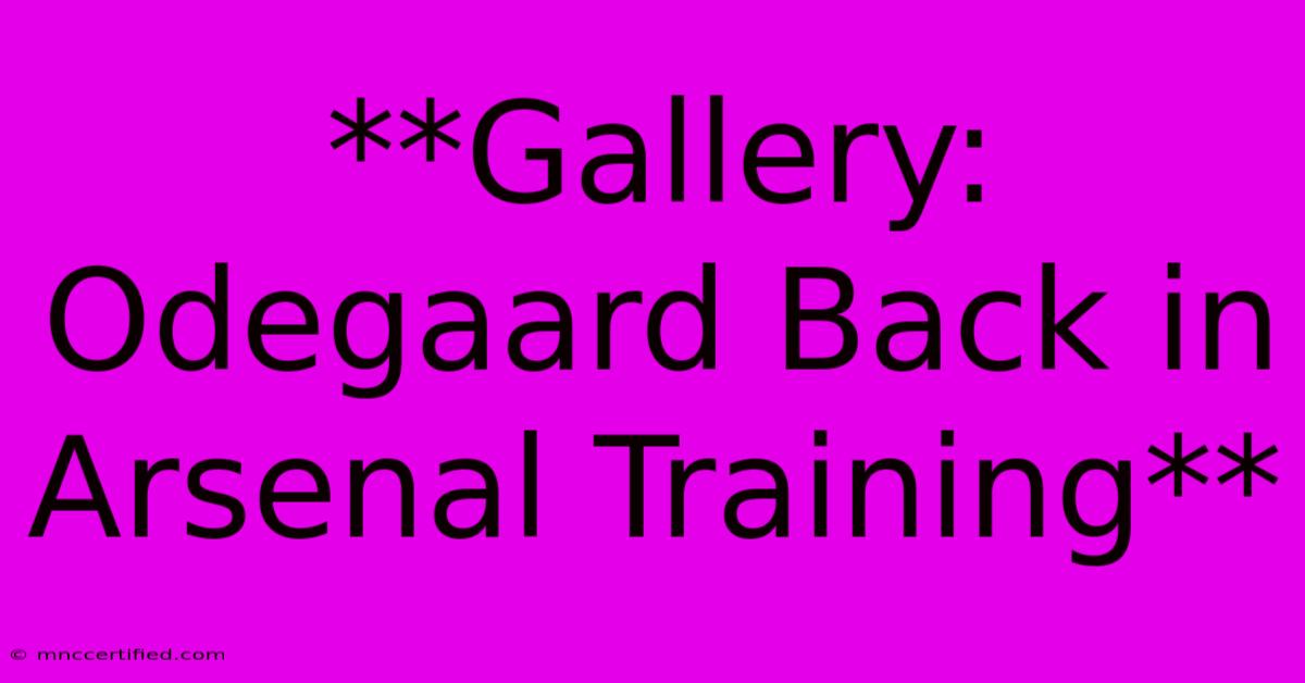 **Gallery: Odegaard Back In Arsenal Training**