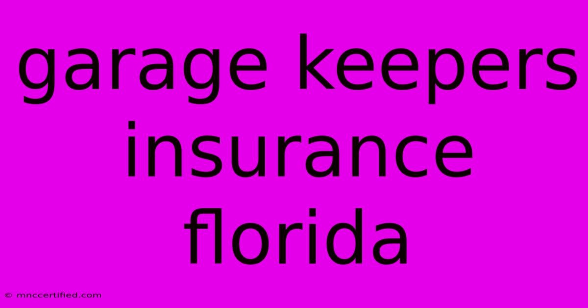 Garage Keepers Insurance Florida