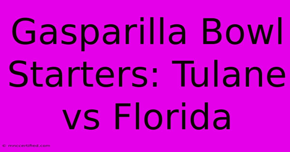 Gasparilla Bowl Starters: Tulane Vs Florida