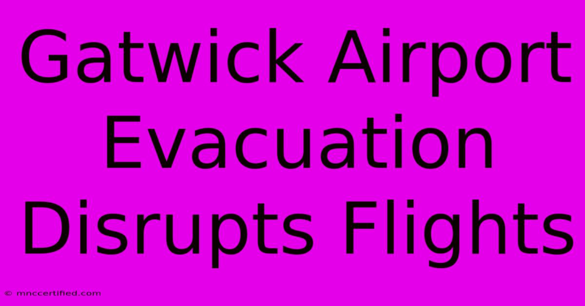 Gatwick Airport Evacuation Disrupts Flights