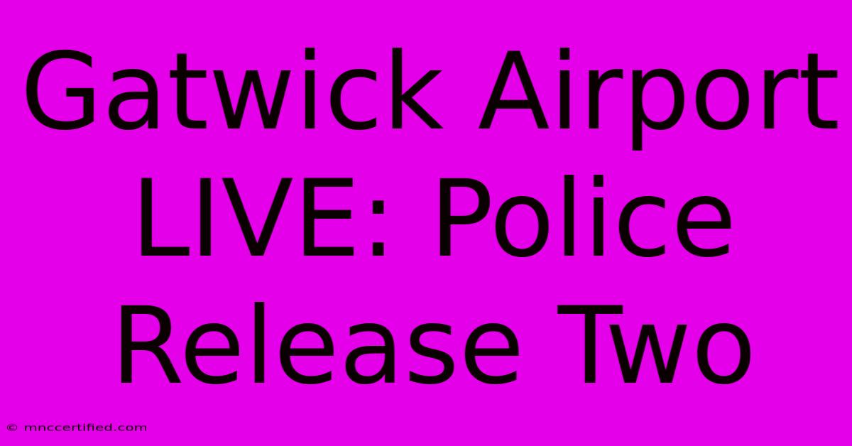 Gatwick Airport LIVE: Police Release Two