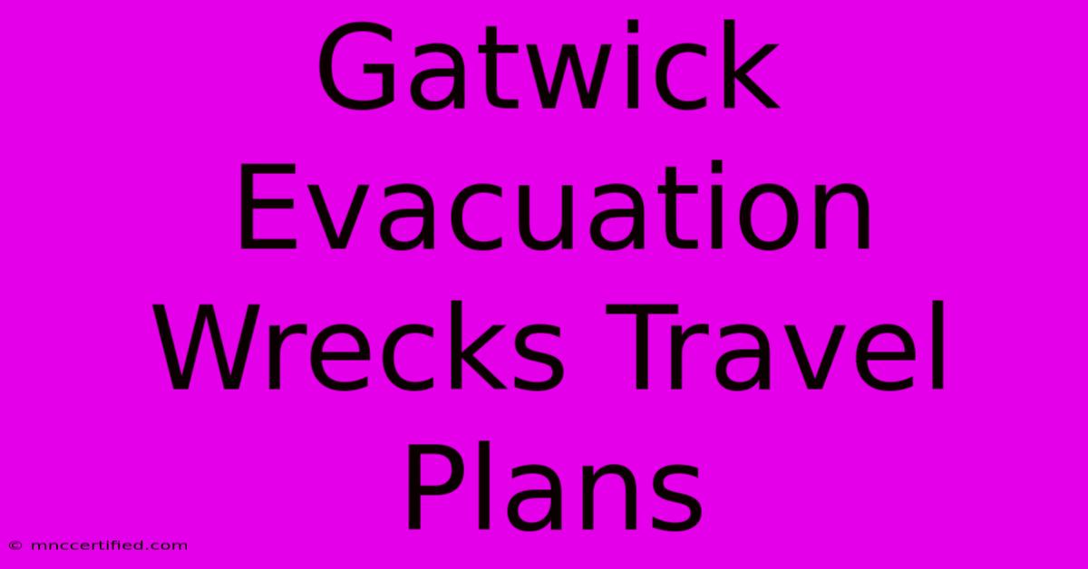 Gatwick Evacuation Wrecks Travel Plans