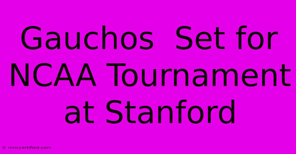 Gauchos  Set For NCAA Tournament At Stanford 