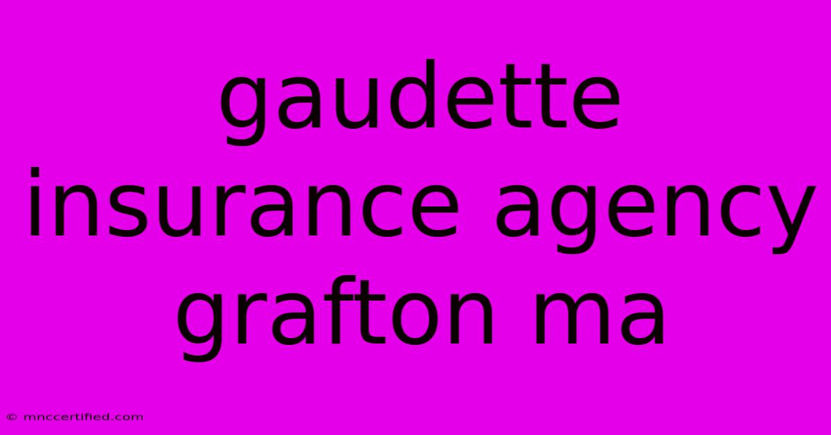 Gaudette Insurance Agency Grafton Ma