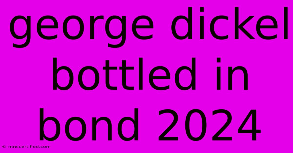 George Dickel Bottled In Bond 2024