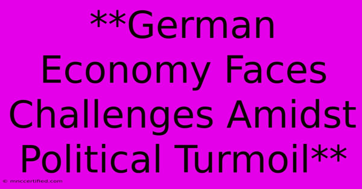 **German Economy Faces Challenges Amidst Political Turmoil**