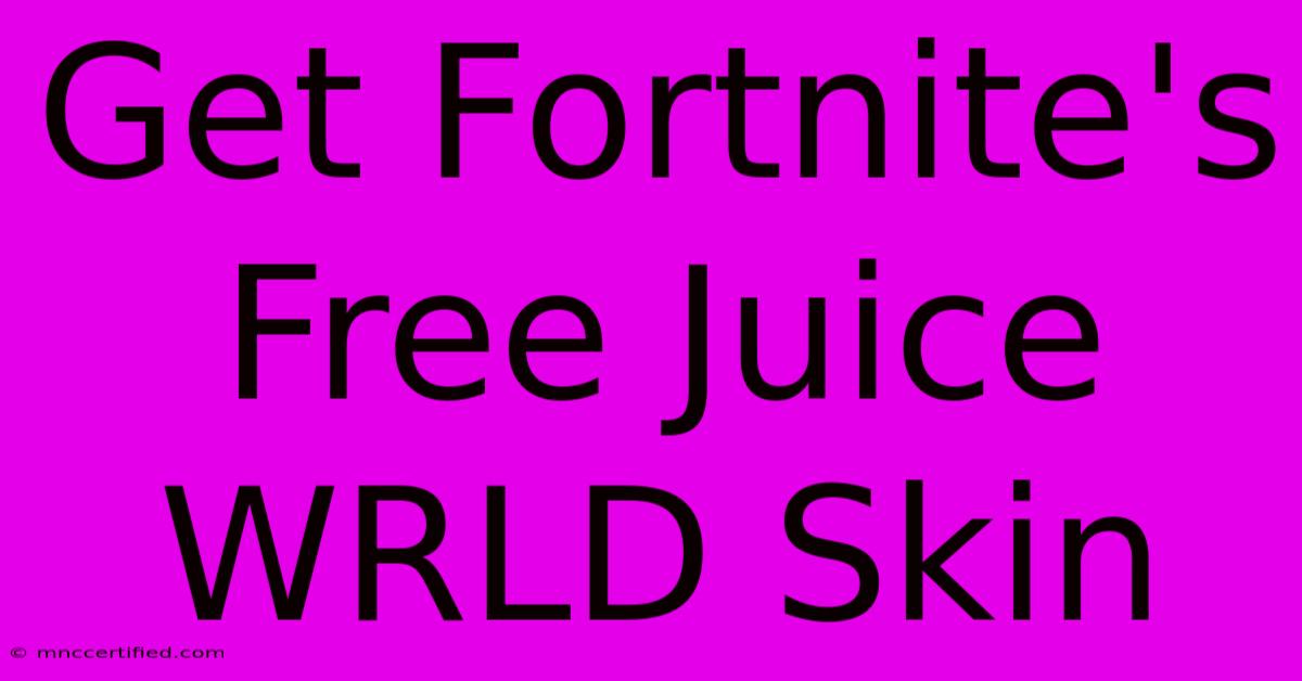 Get Fortnite's Free Juice WRLD Skin