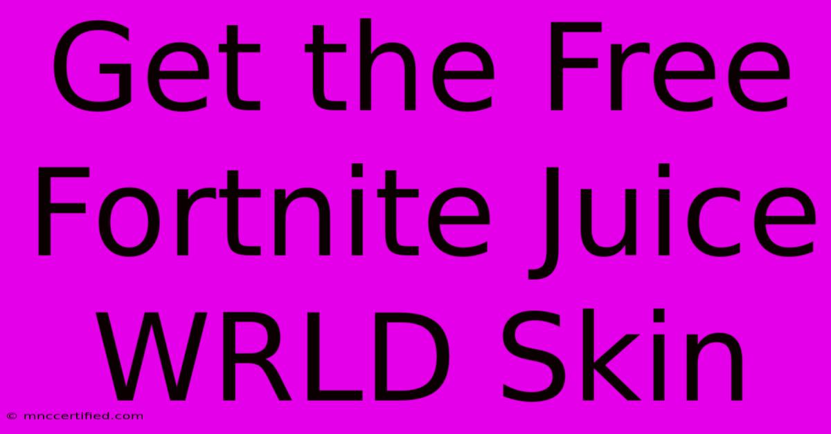 Get The Free Fortnite Juice WRLD Skin