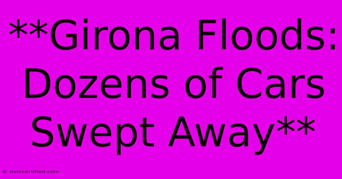 **Girona Floods: Dozens Of Cars Swept Away**