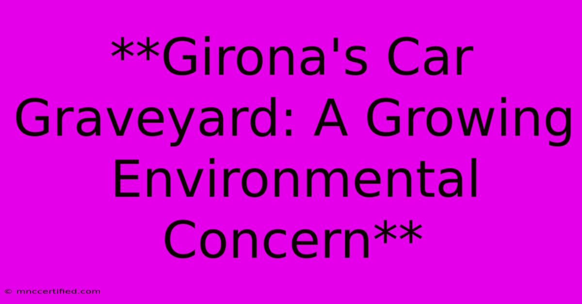 **Girona's Car Graveyard: A Growing Environmental Concern**