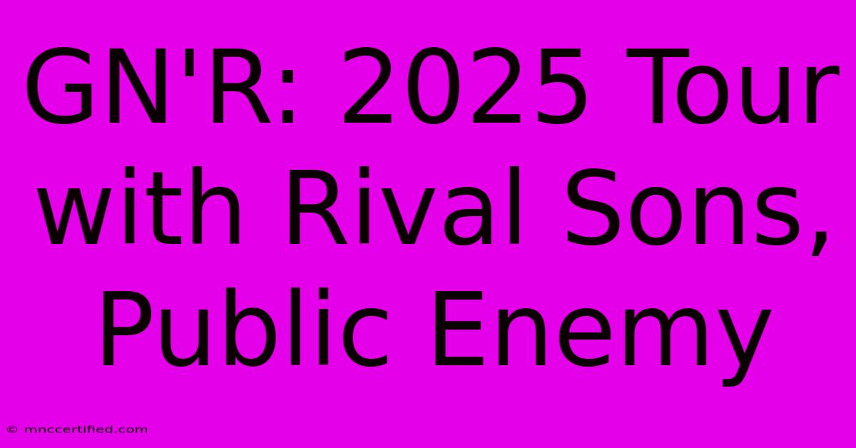 GN'R: 2025 Tour With Rival Sons, Public Enemy