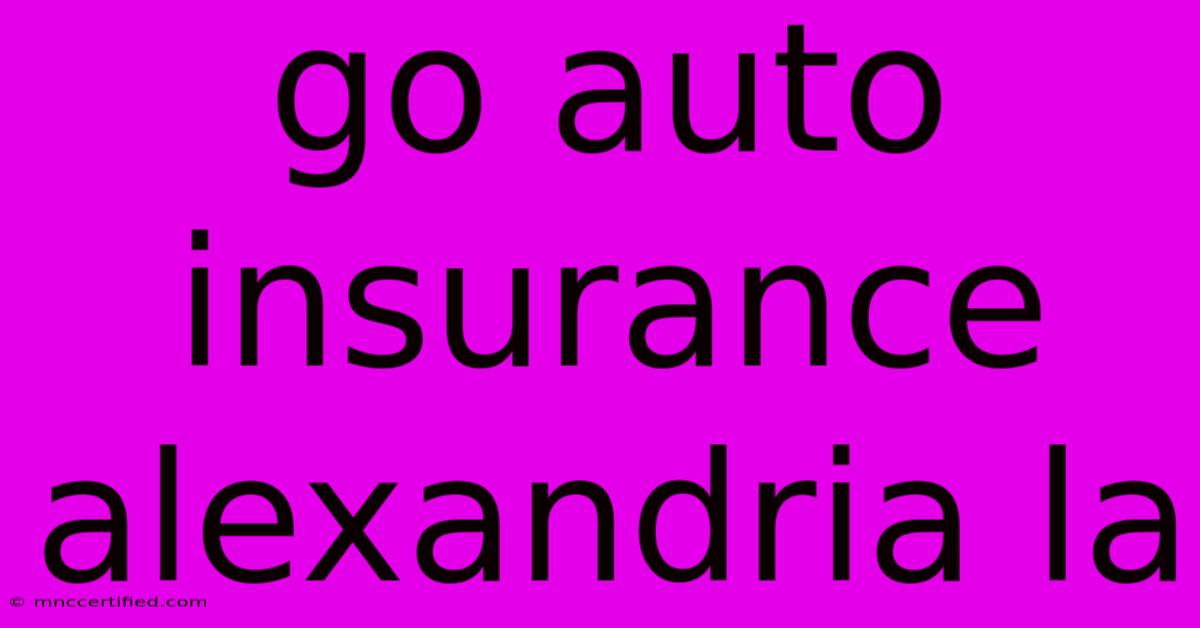 Go Auto Insurance Alexandria La