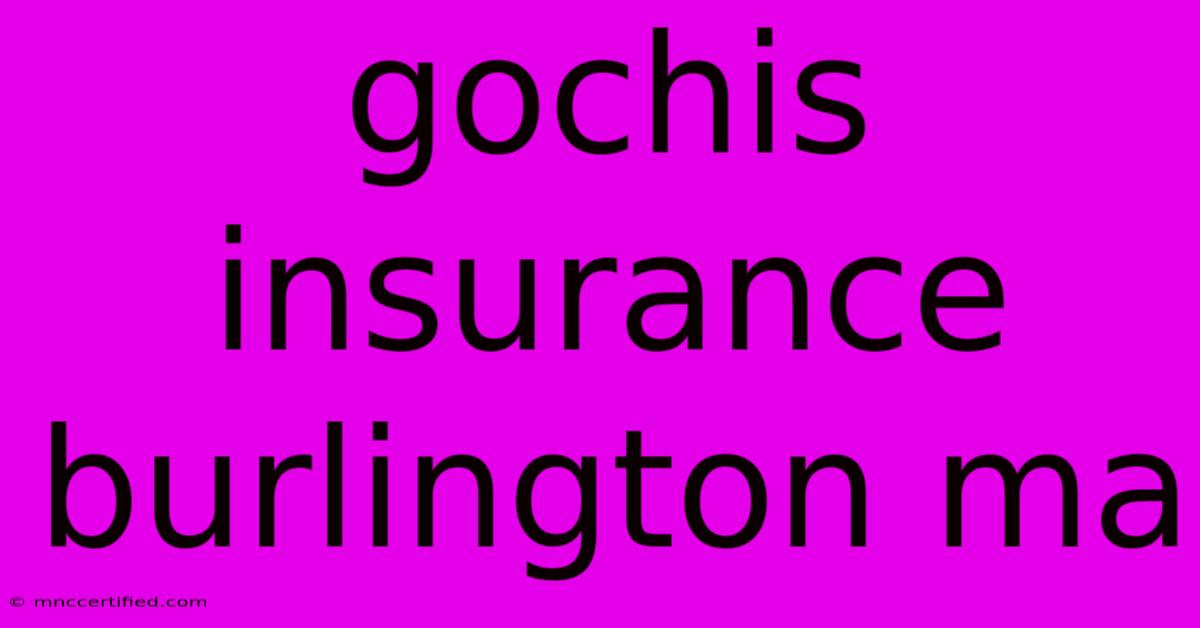 Gochis Insurance Burlington Ma