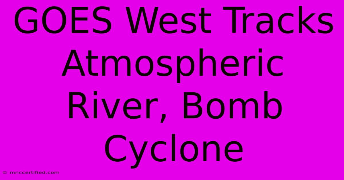 GOES West Tracks Atmospheric River, Bomb Cyclone