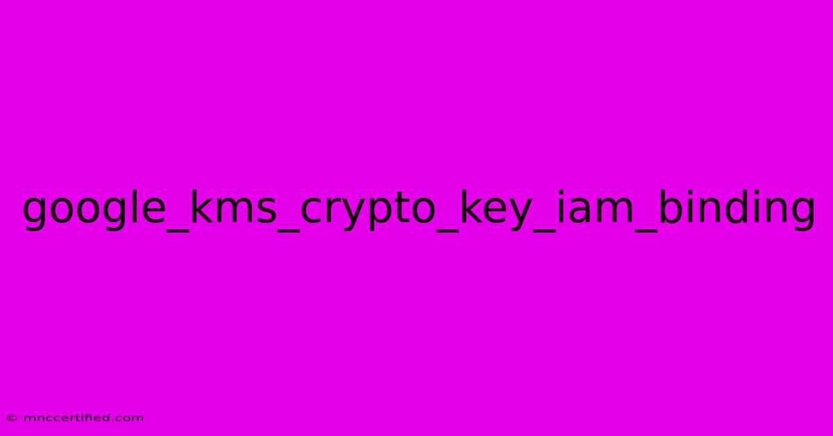 Google_kms_crypto_key_iam_binding