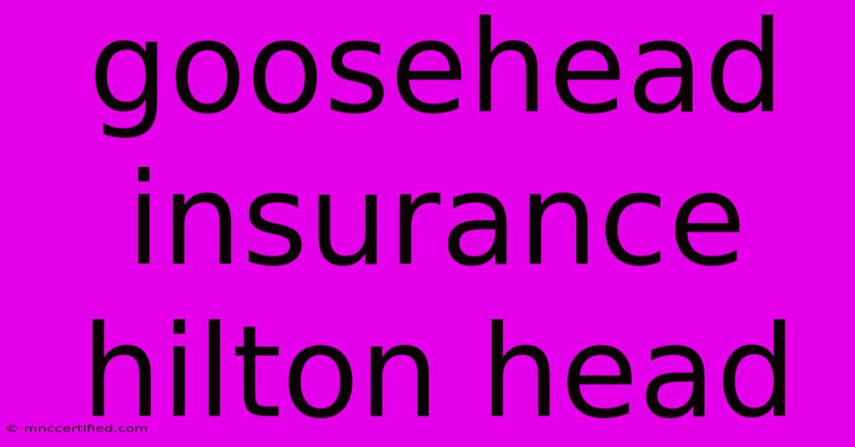 Goosehead Insurance Hilton Head