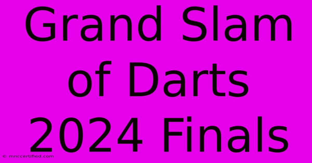 Grand Slam Of Darts 2024 Finals