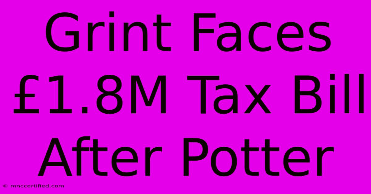 Grint Faces £1.8M Tax Bill After Potter