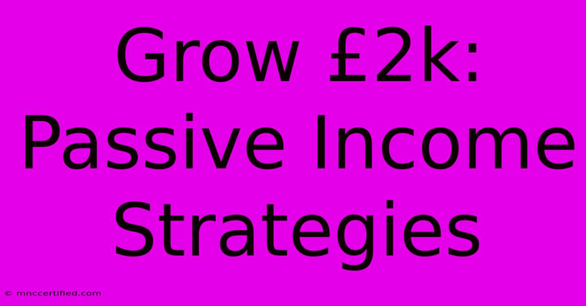 Grow £2k: Passive Income Strategies