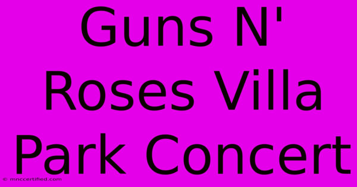 Guns N' Roses Villa Park Concert