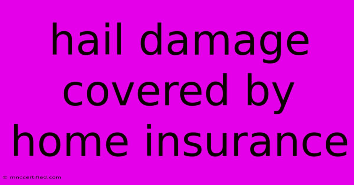 Hail Damage Covered By Home Insurance