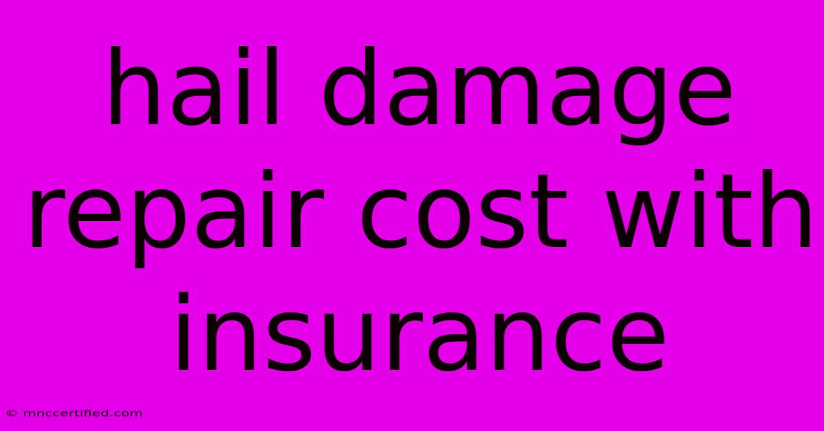 Hail Damage Repair Cost With Insurance