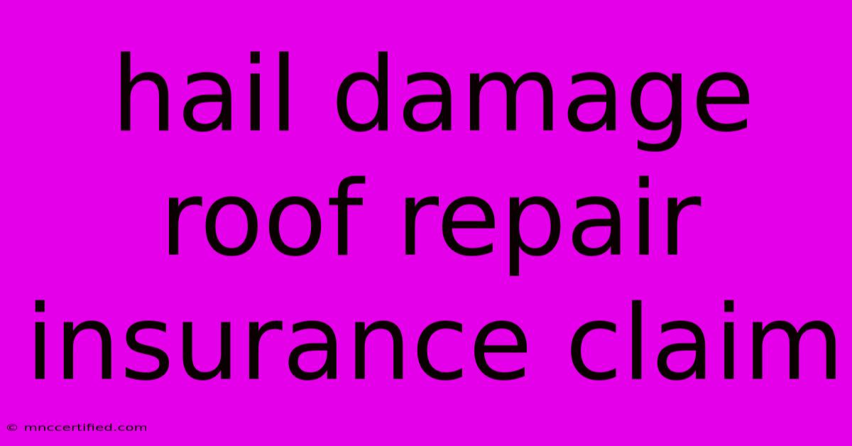 Hail Damage Roof Repair Insurance Claim