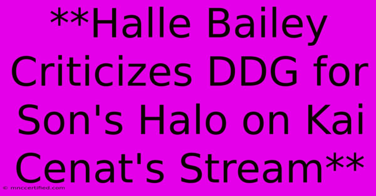 **Halle Bailey Criticizes DDG For Son's Halo On Kai Cenat's Stream**