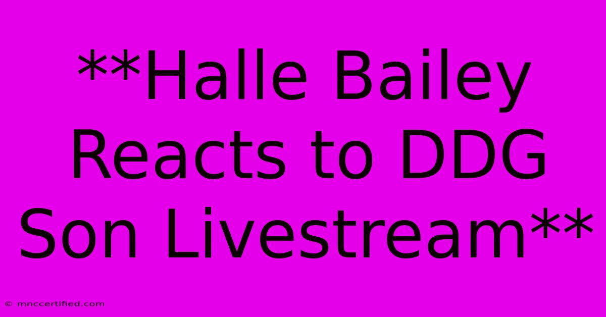 **Halle Bailey Reacts To DDG Son Livestream**