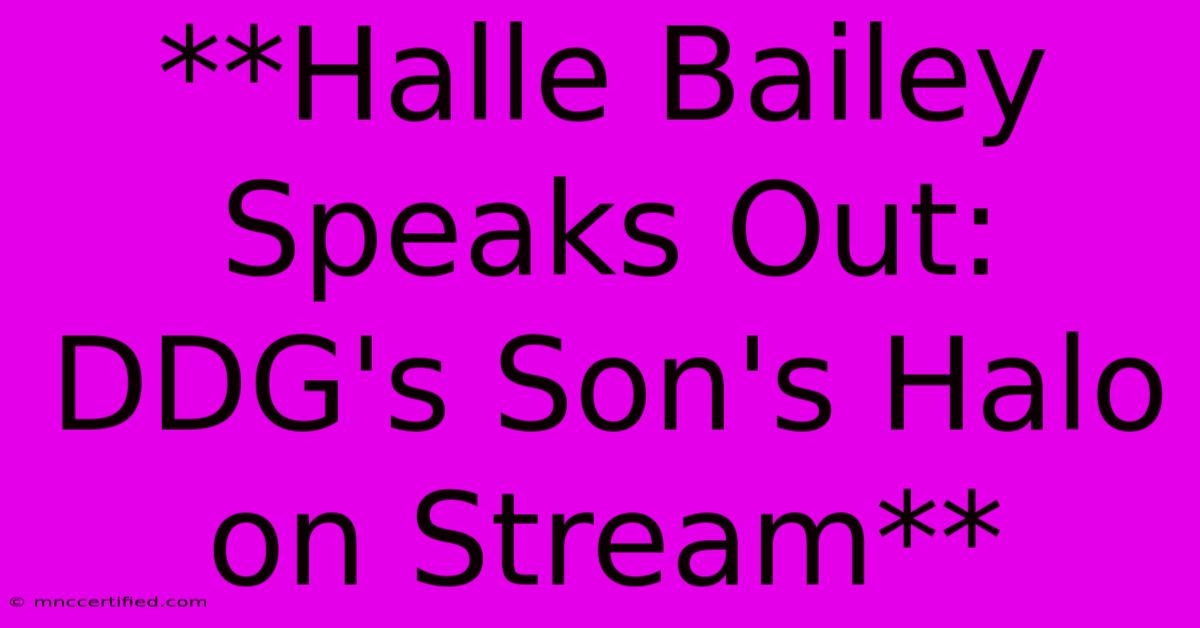 **Halle Bailey Speaks Out: DDG's Son's Halo On Stream**