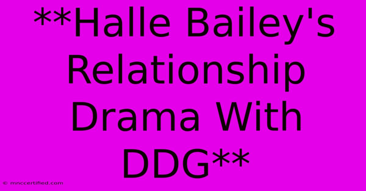 **Halle Bailey's Relationship Drama With DDG** 