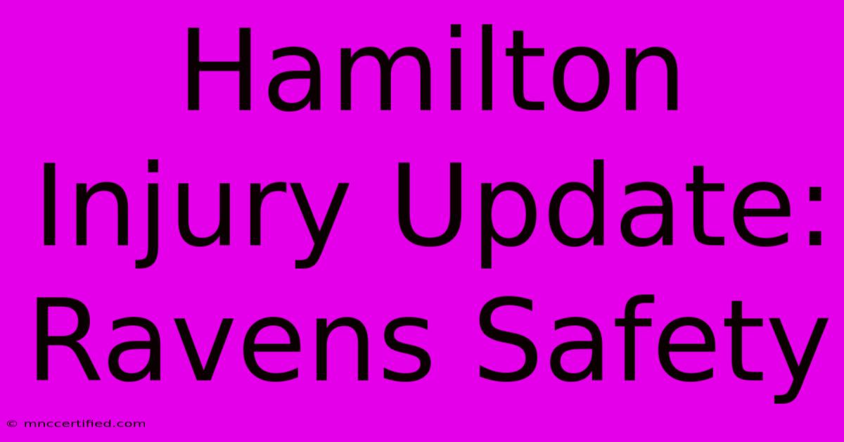 Hamilton Injury Update: Ravens Safety