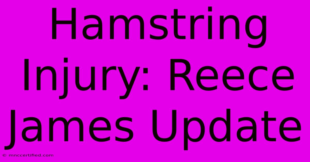 Hamstring Injury: Reece James Update