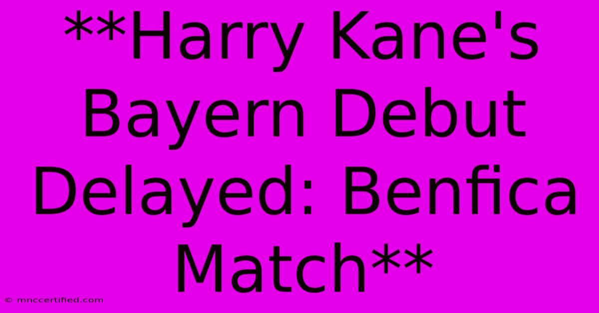 **Harry Kane's Bayern Debut Delayed: Benfica Match**