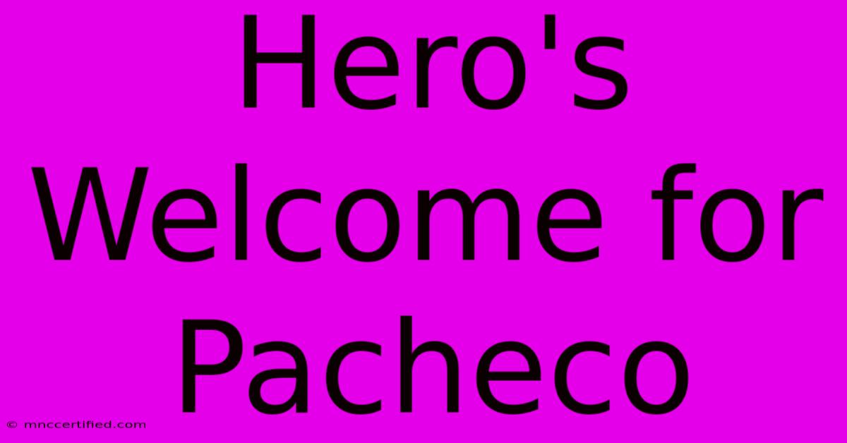 Hero's Welcome For Pacheco