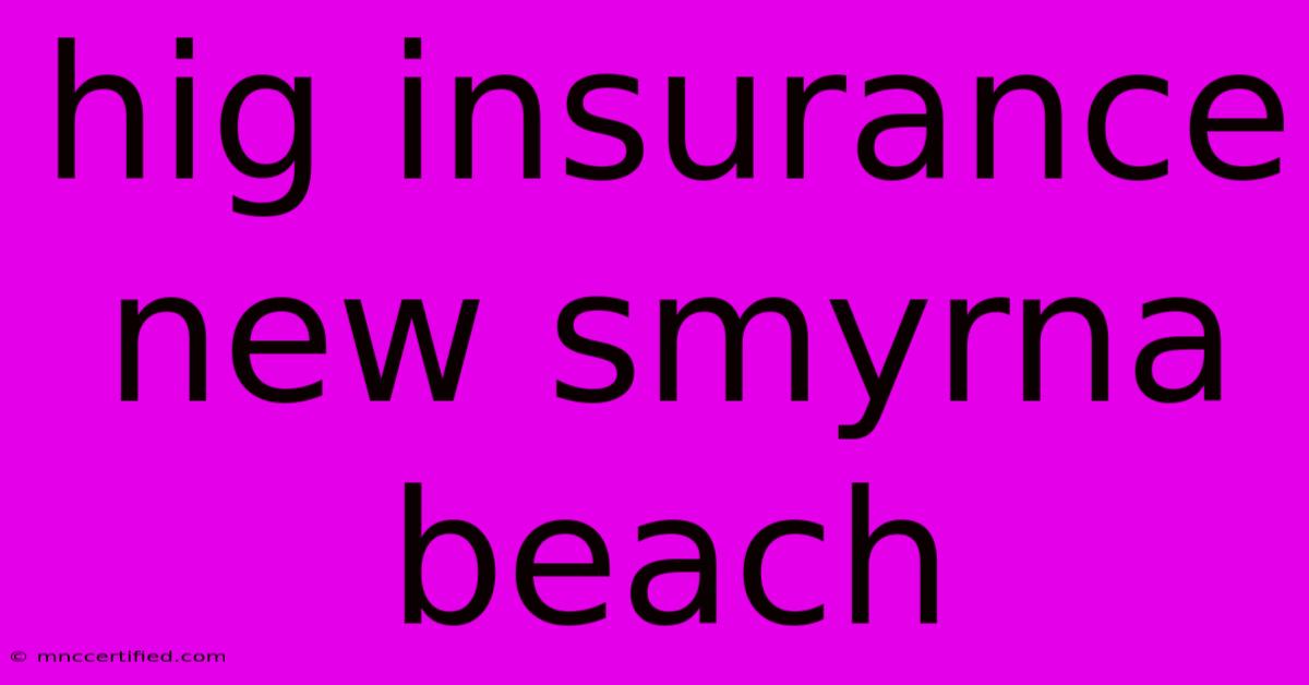 Hig Insurance New Smyrna Beach