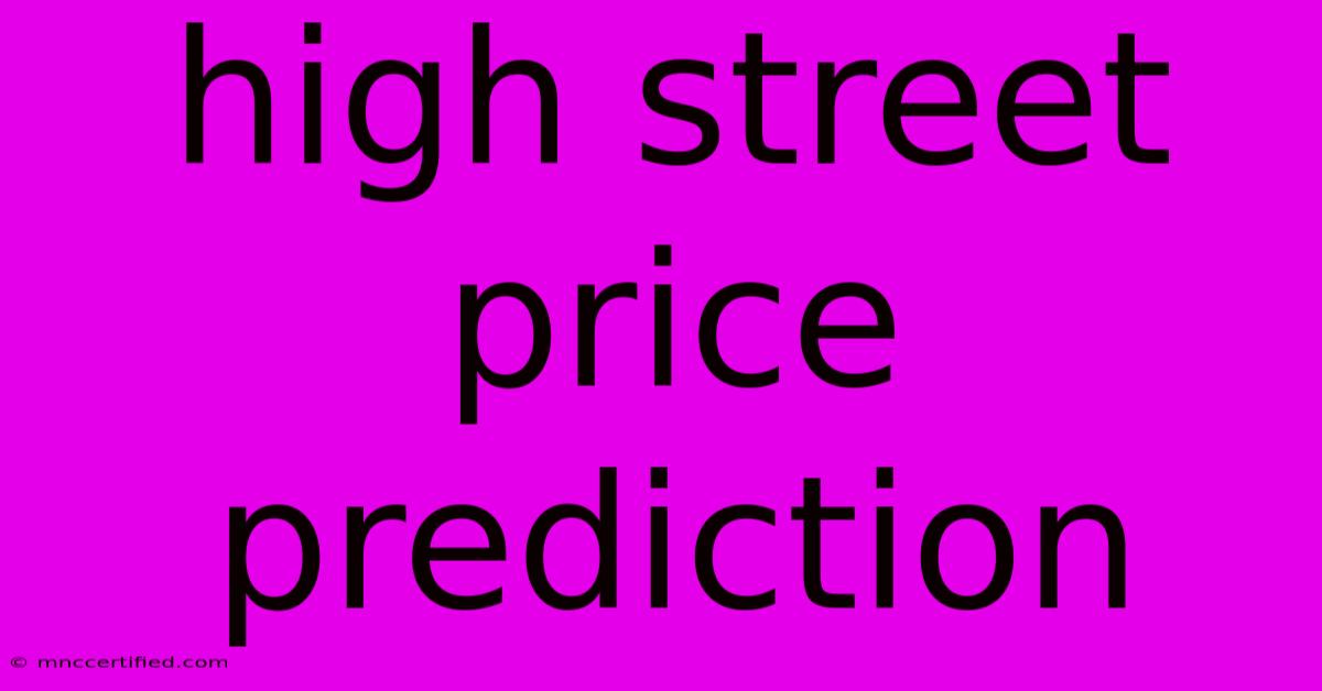 High Street Price Prediction