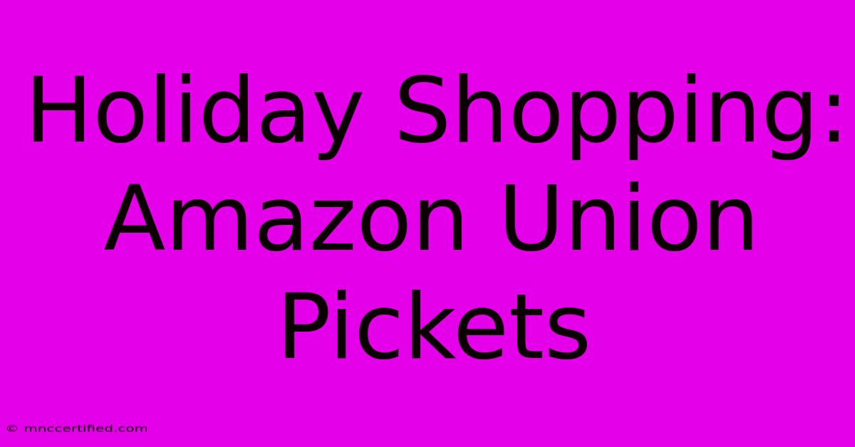 Holiday Shopping: Amazon Union Pickets