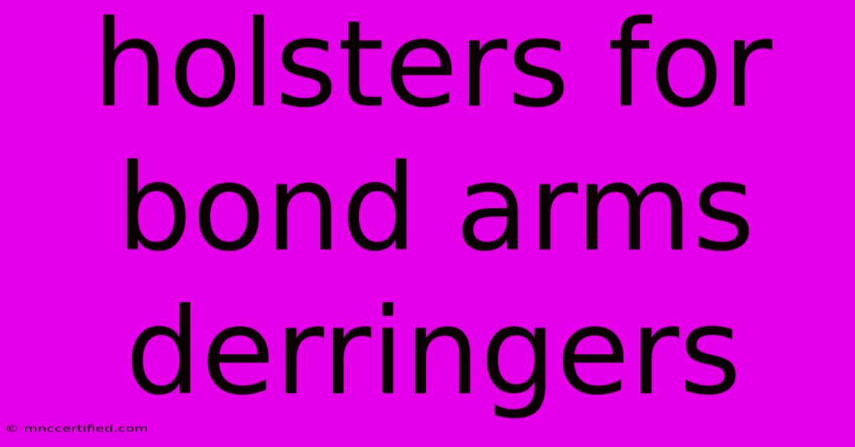 Holsters For Bond Arms Derringers