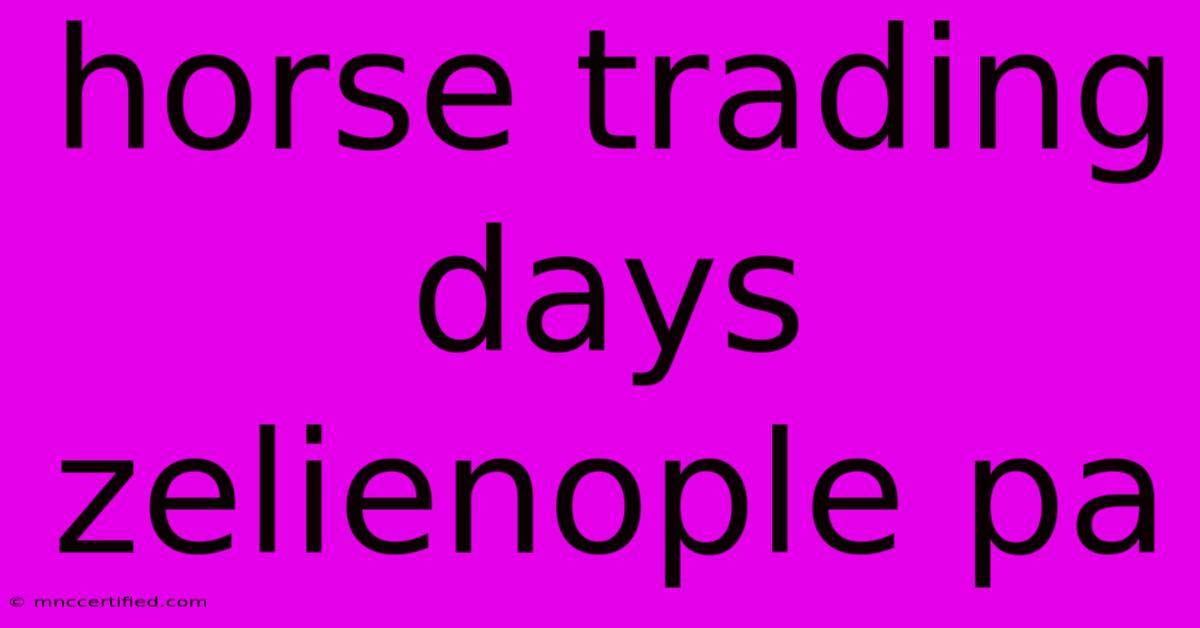 Horse Trading Days Zelienople Pa